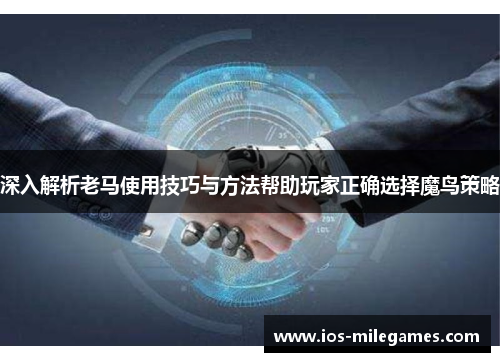 深入解析老马使用技巧与方法帮助玩家正确选择魔鸟策略